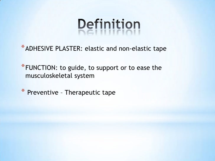 Basic principles of taping techniques Mr. Marc Lievens