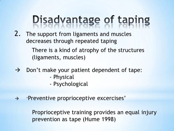 Basic principles of taping techniques Mr. Marc Lievens