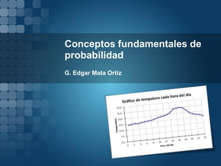 Conceptos fundamentales de probabilidad 
G. Edgar Mata Ortiz  