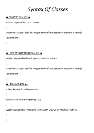 Basic program in java | PDF