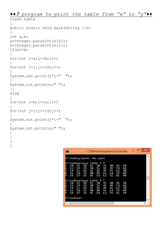 Basic program in java | PDF