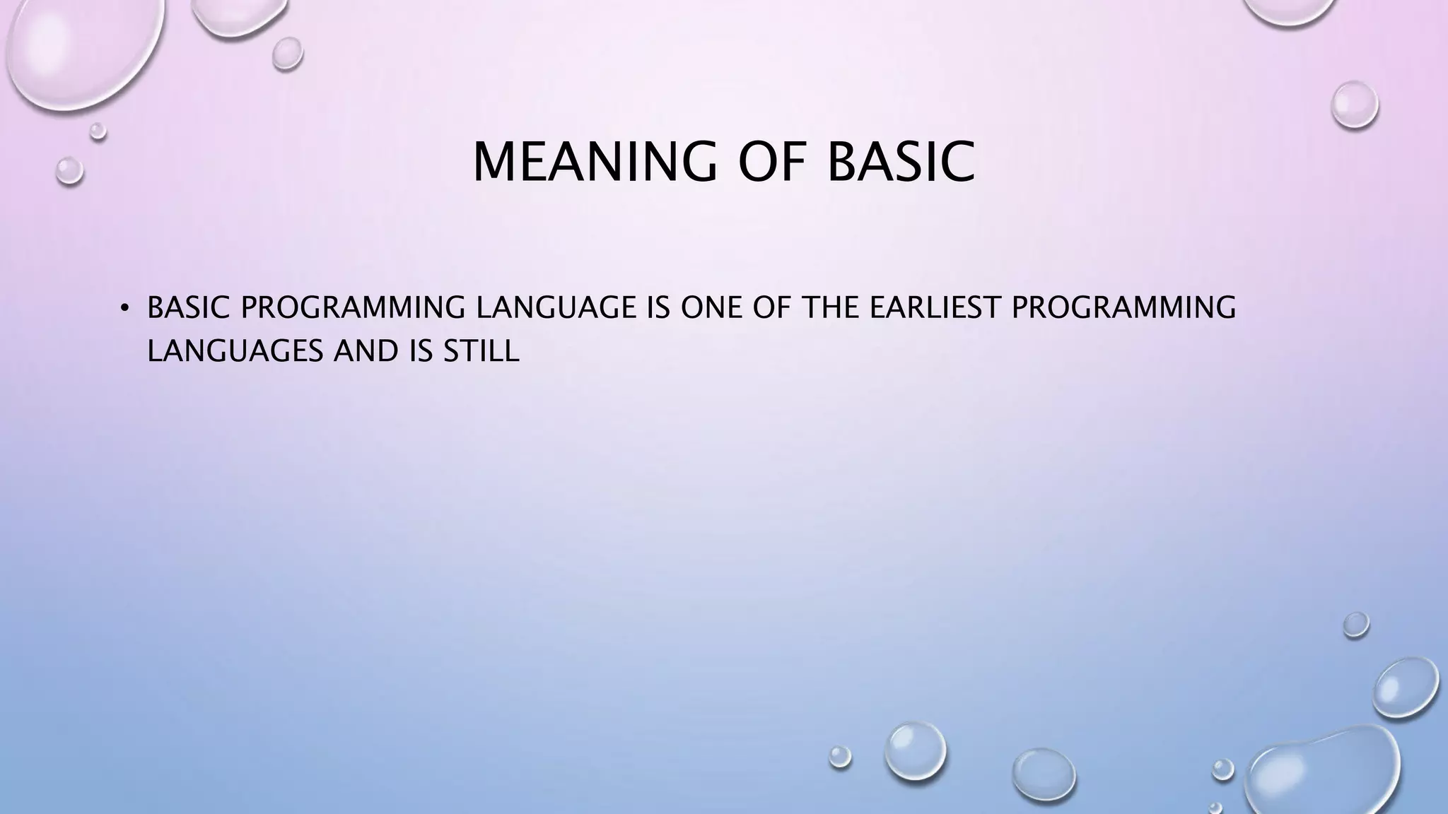 Basic programming | PPT
