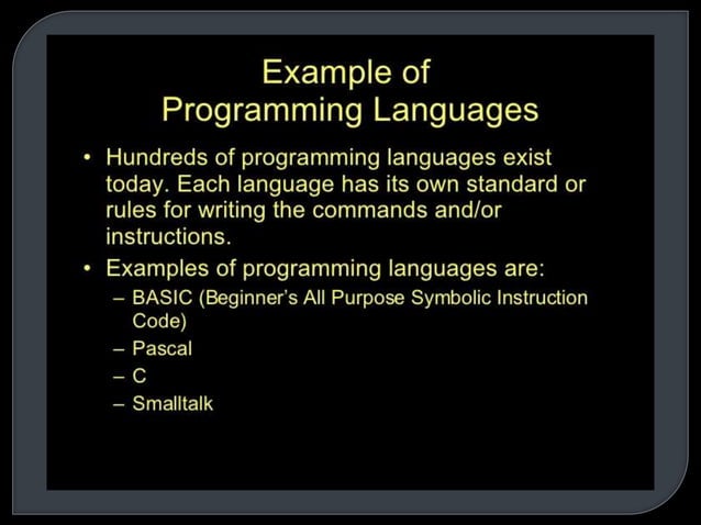 Basic programming concepts