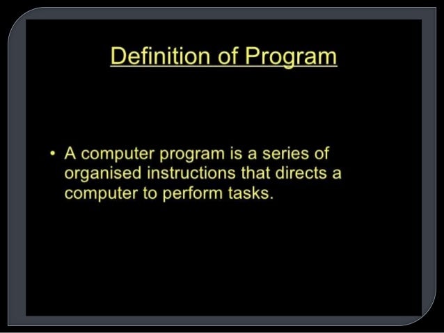 Basic programming concepts