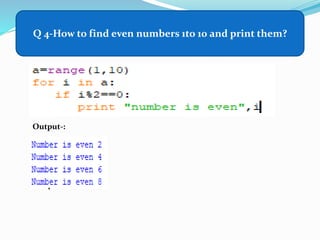 Basic programs in python | PPT
