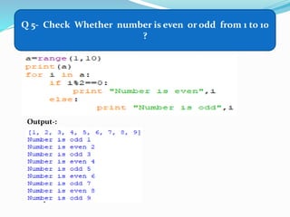 Basic programs in python | PPT