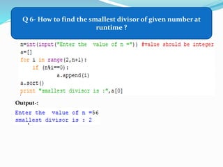 Basic programs in python | PPT