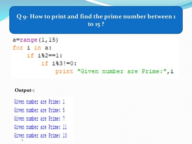 Basic programs in python
