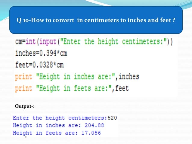 Basic programs in python