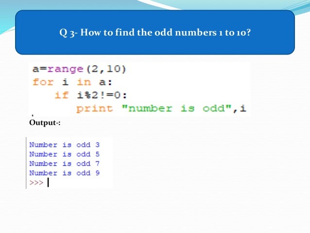 Basic programs in python