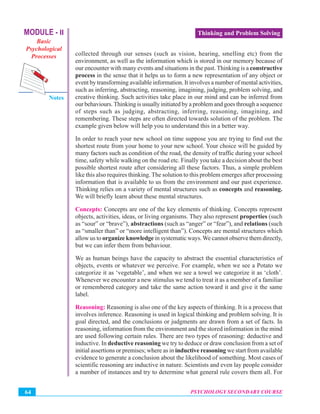 Basic psychological processes memory | PDF