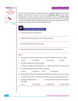 Basic psychological processes memory | PDF