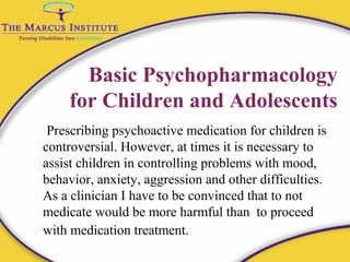 Basic psychopharmacology for children and adolescents revised (1) | PPT