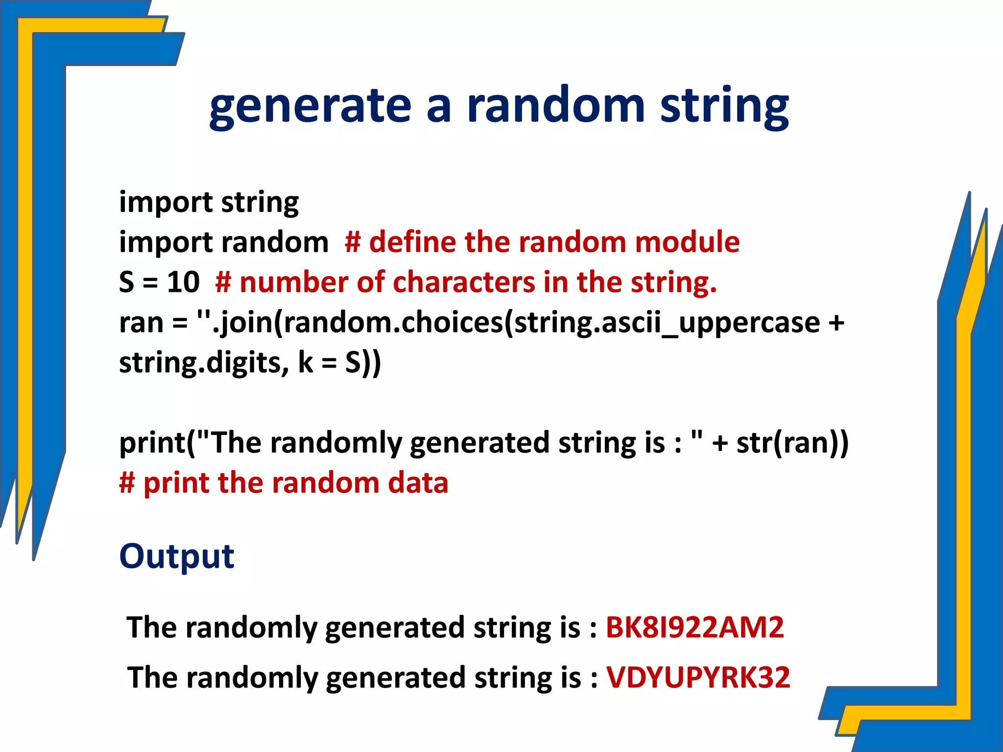 Basic python programs | PPTX