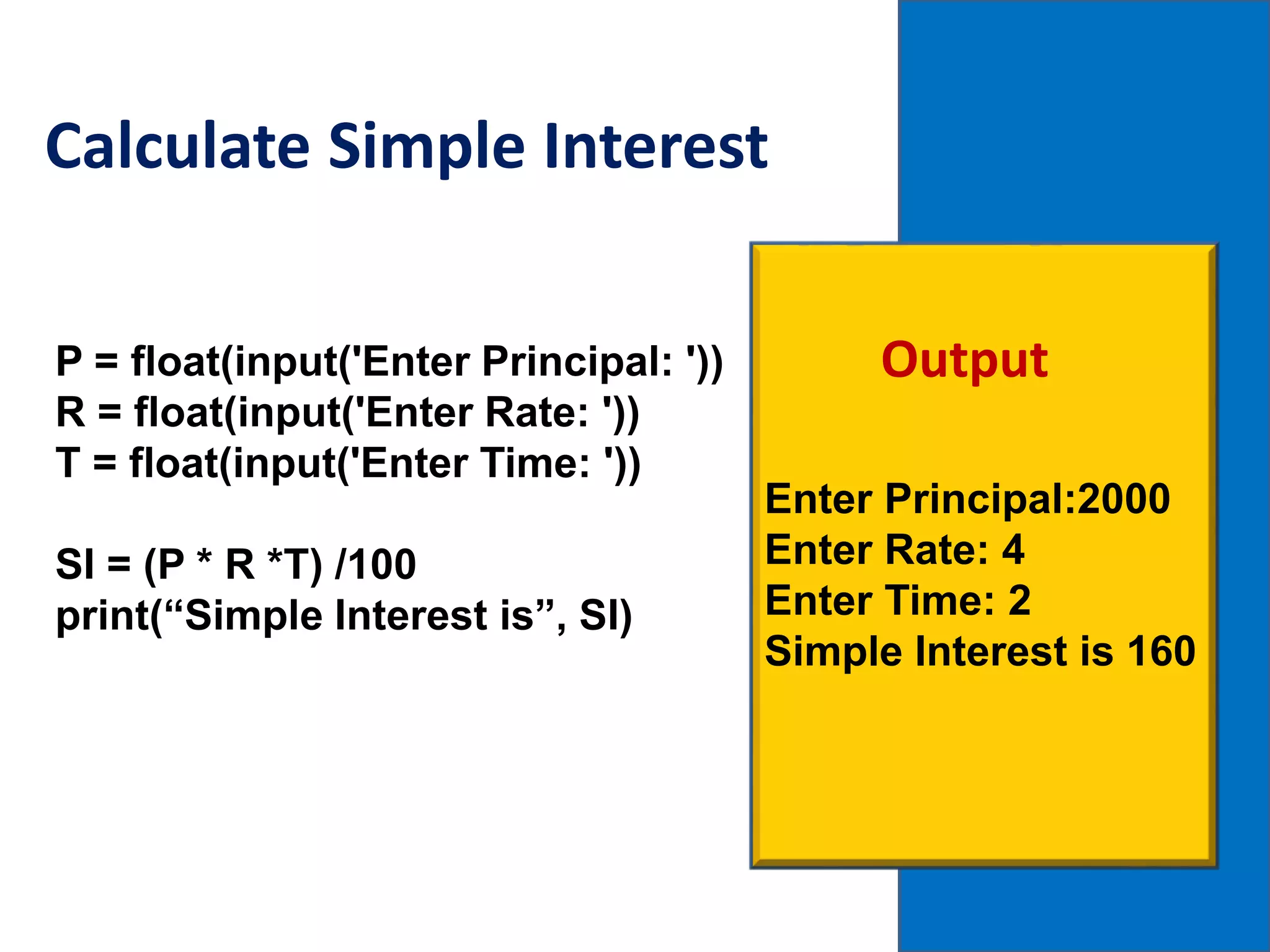 Basic python programs | PPTX