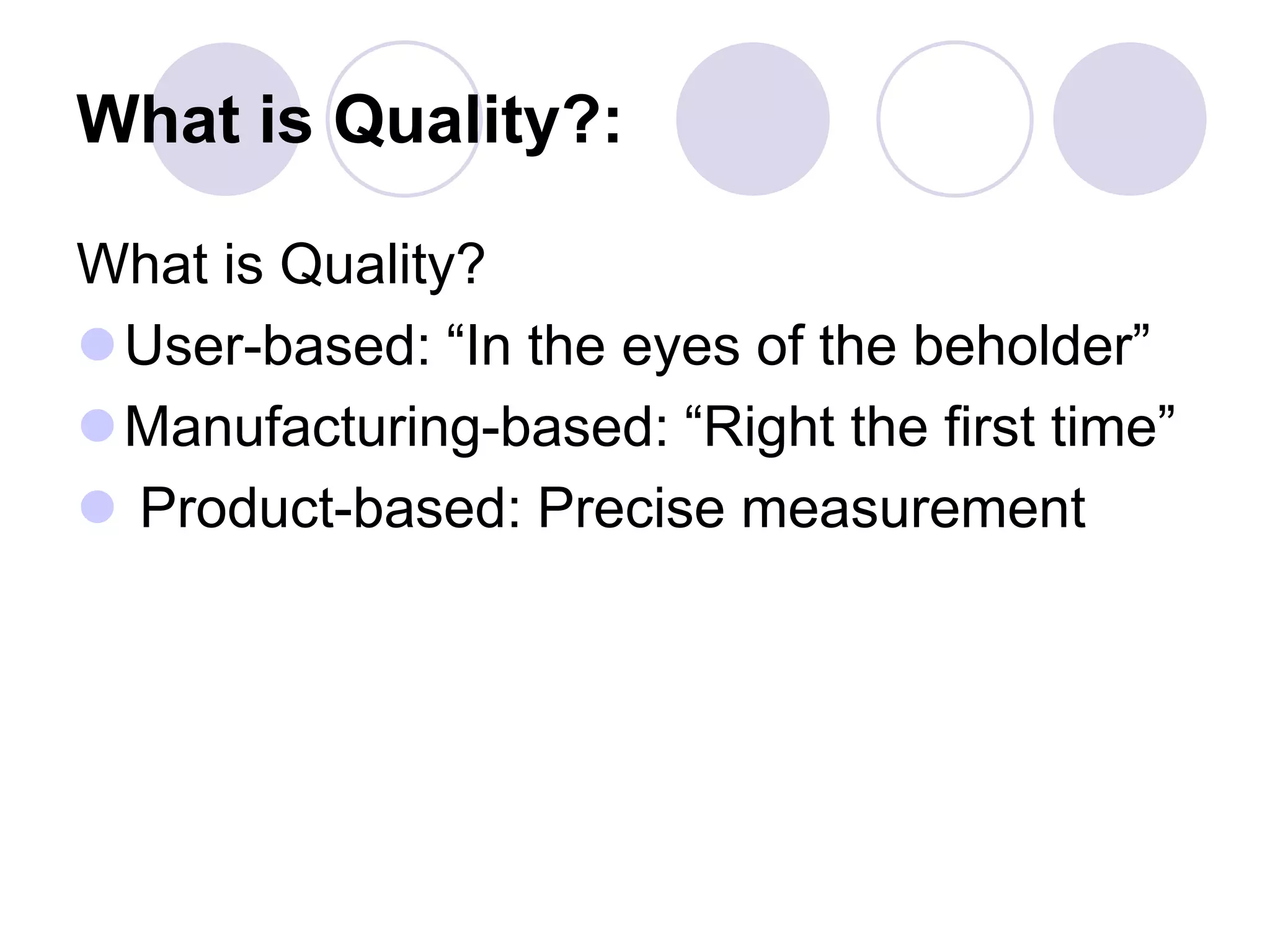 Basic quality concept | PDF | Business | Business and Finance