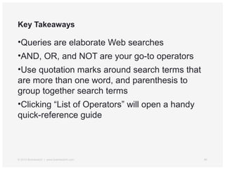 Brandwatch Masterclass: Basic Query Writing | PPT