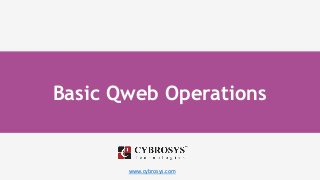 www.cybrosys.com
Basic Qweb Operations
 