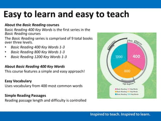 Basic Account Read Learning Basic Reading 400 Key Words - Walkthrough | PPTX