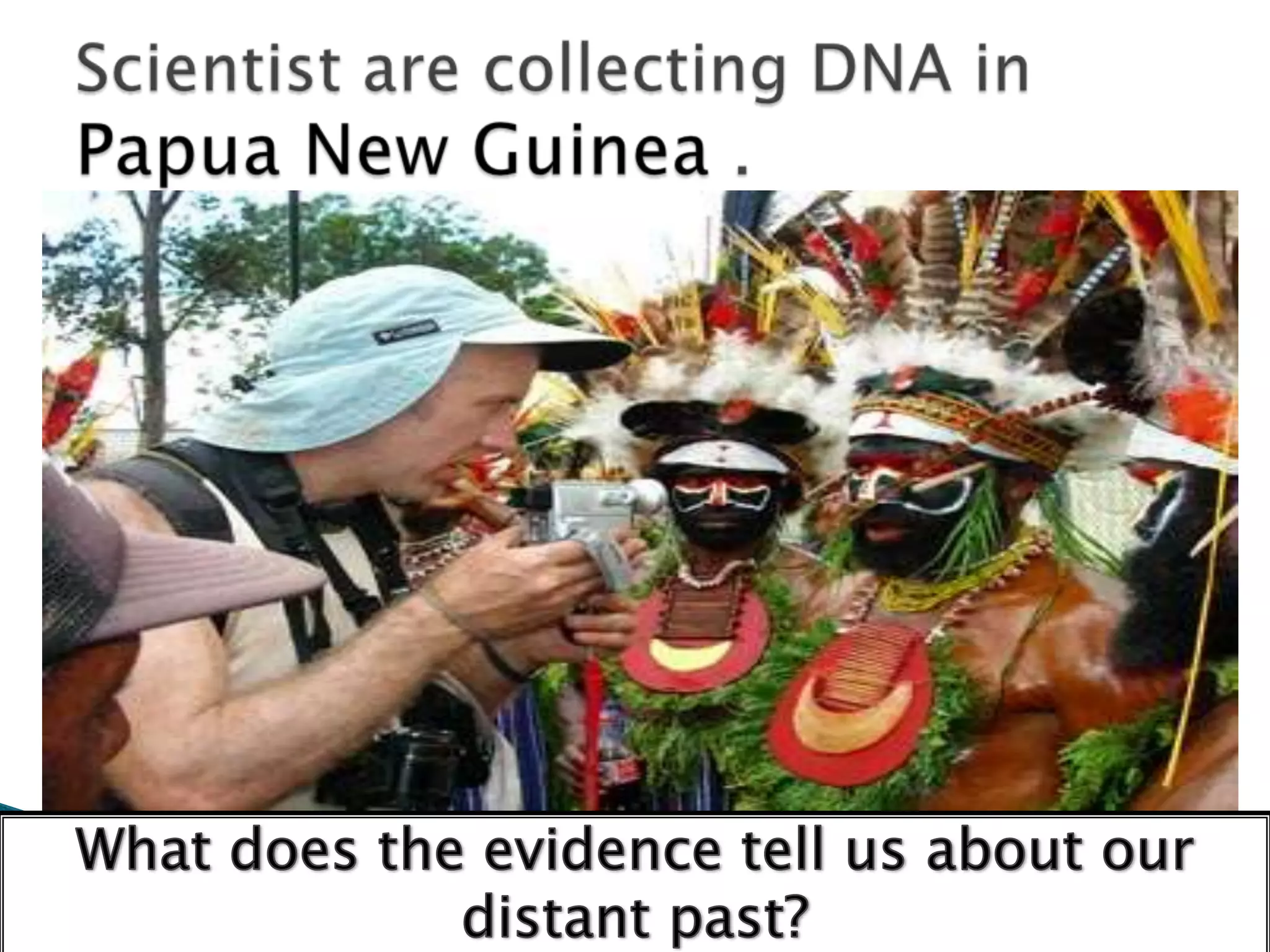 Scientist are collecting DNA in Papua New Guinea .What does the evidence tell us about our distant past?
