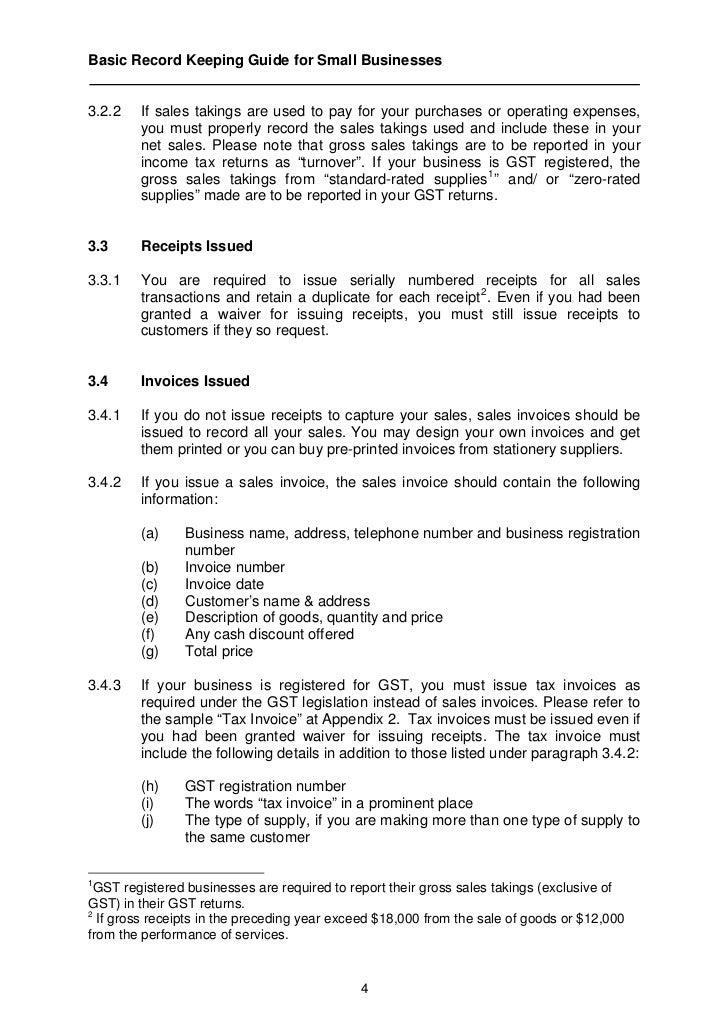 Basic record keeping guide for small businesses