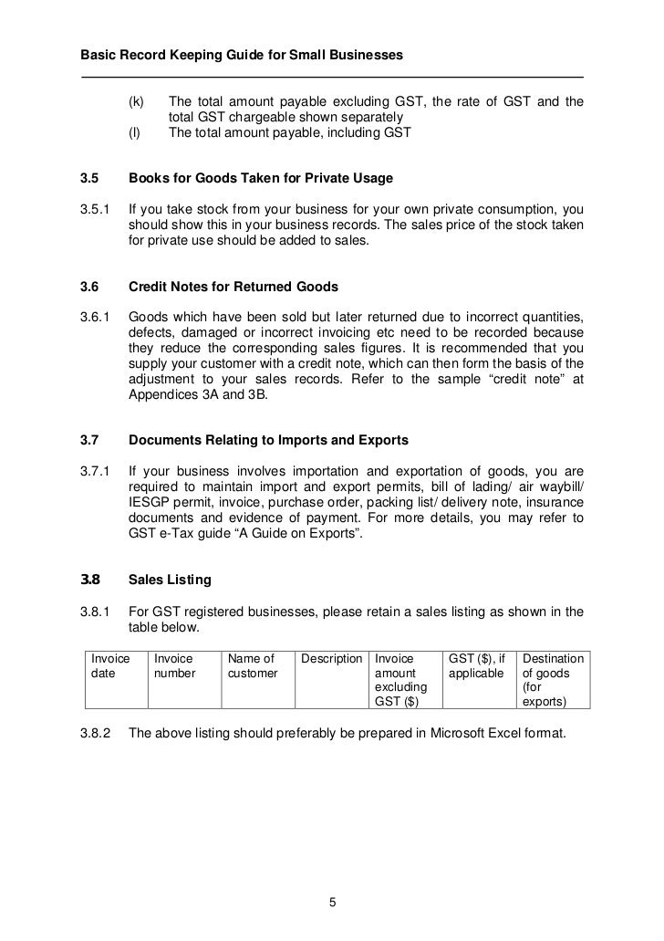 Basic record keeping guide for small businesses