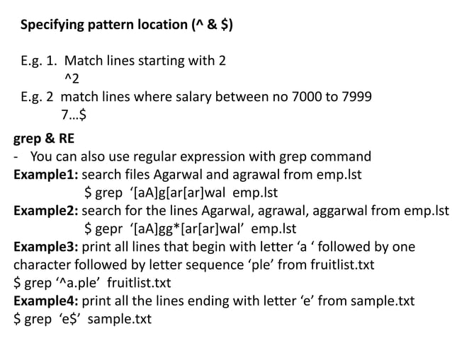 Basic regular expression, extended regular expression | PPT