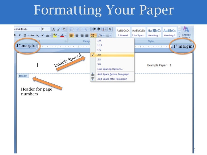 apa page margins