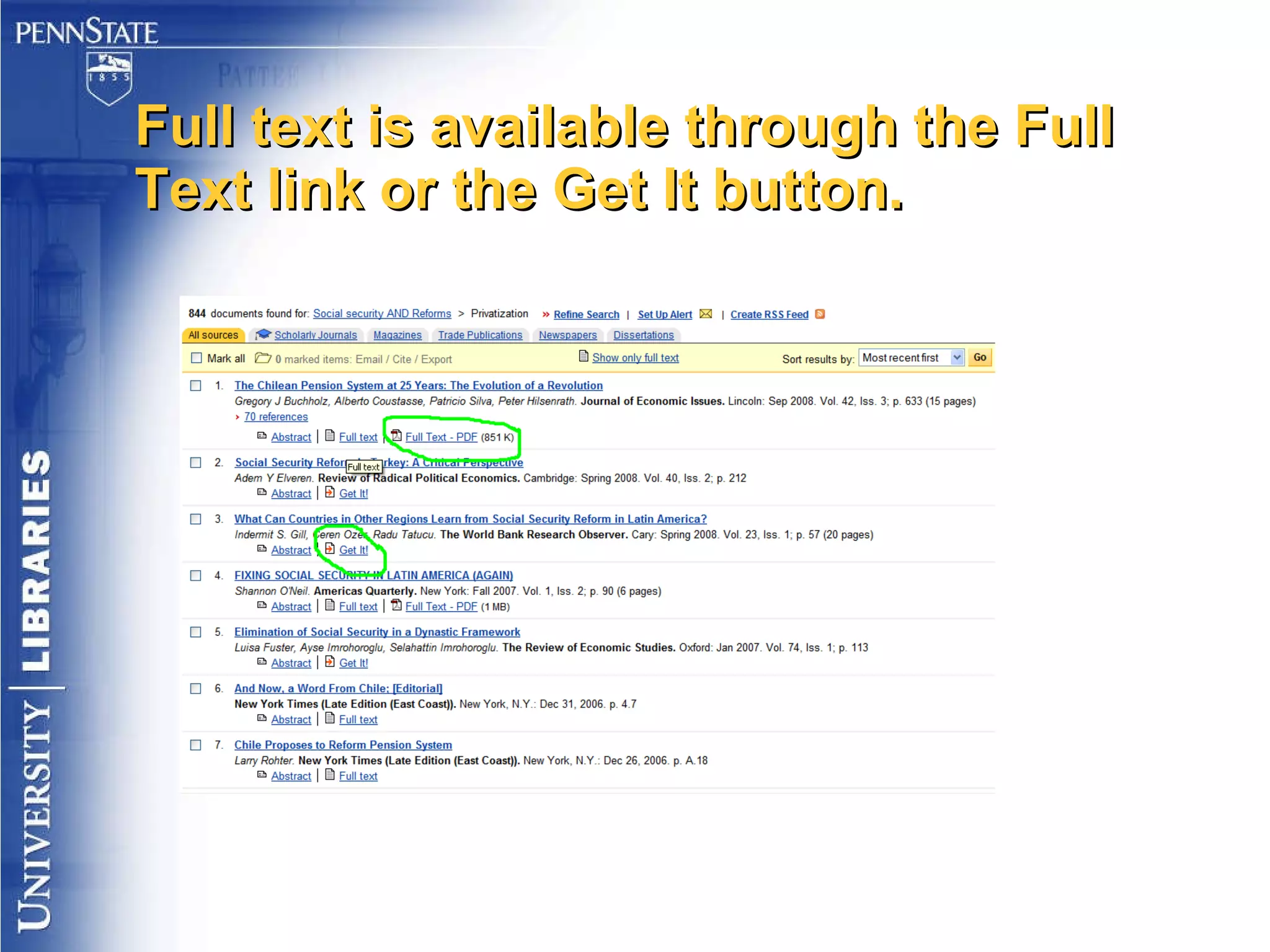 Full text is available through the Full Text link or the Get It button. 