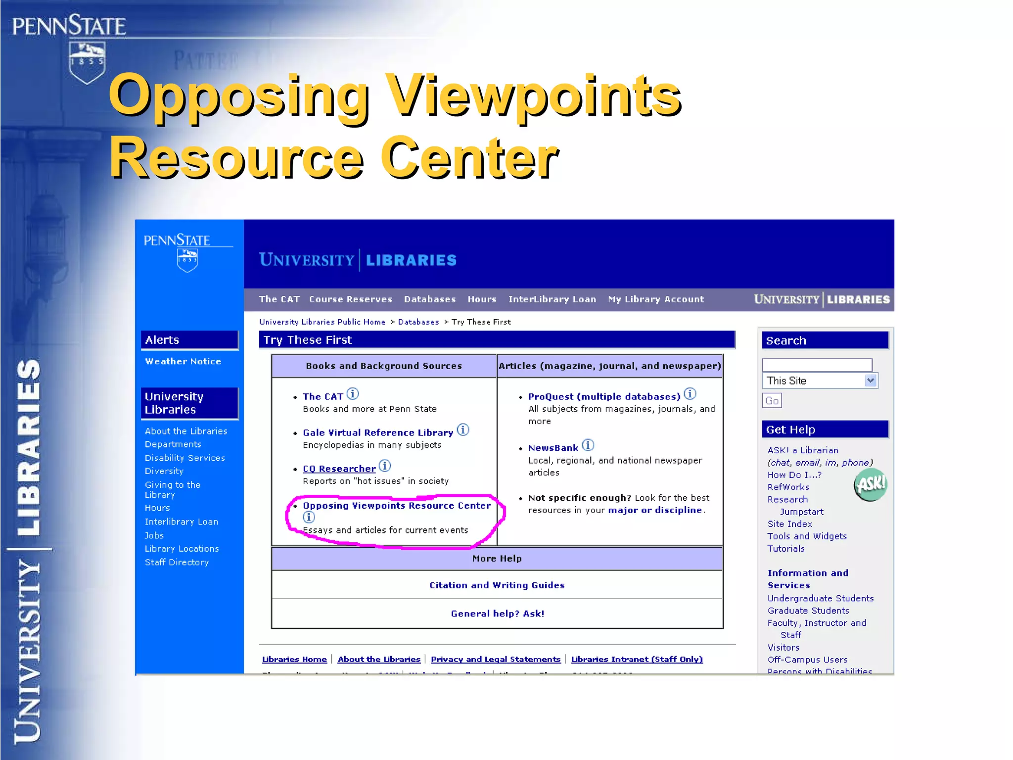 Opposing Viewpoints Resource Center 