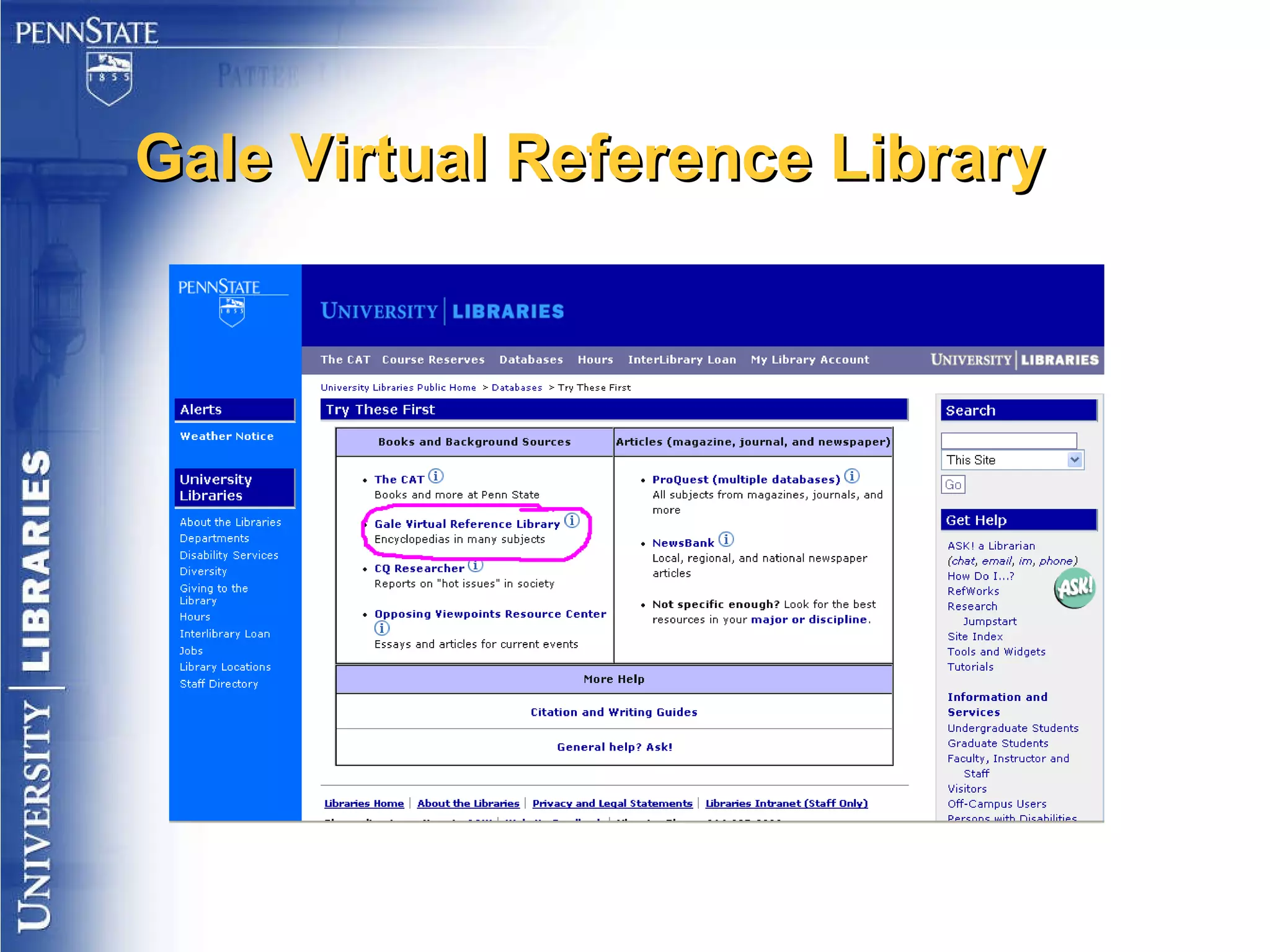 Gale Virtual Reference Library 