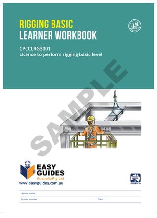 Basic Rigging Training book about hoisting and guiding the load | PDF