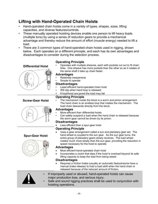 Basic Rigging Hoist Basic riggingworkbook | PDF