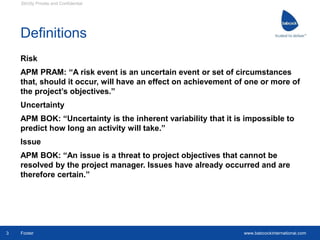 Basic risk management presentation 17th june 2015 | PDF
