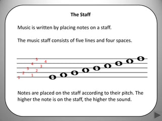 Basic rudiments ppt    music staff, clefs and notes
