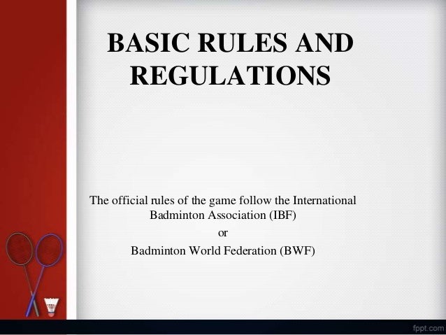badminton rules