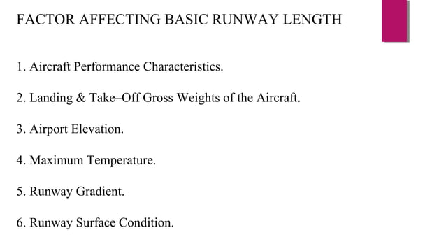 Basic runway length | PPT