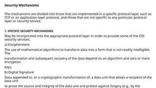 X.800 defines a security service iyew gt | PPTX