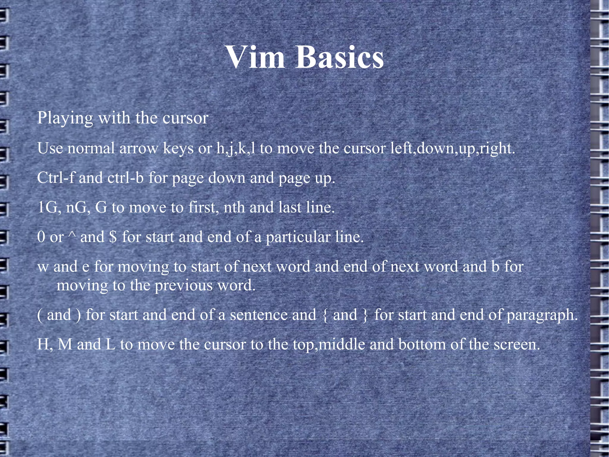 Basics Different editors in GNU/Linux 