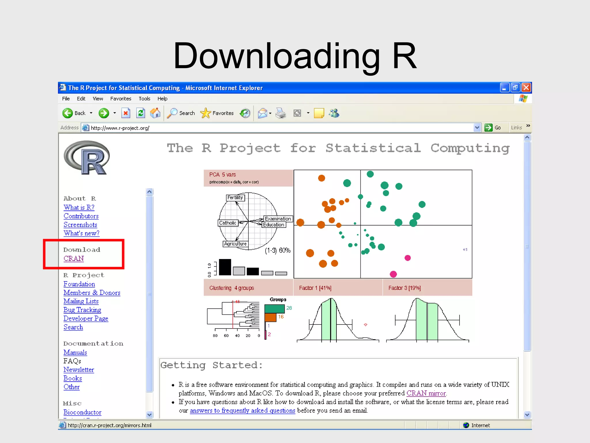 Downloading R 