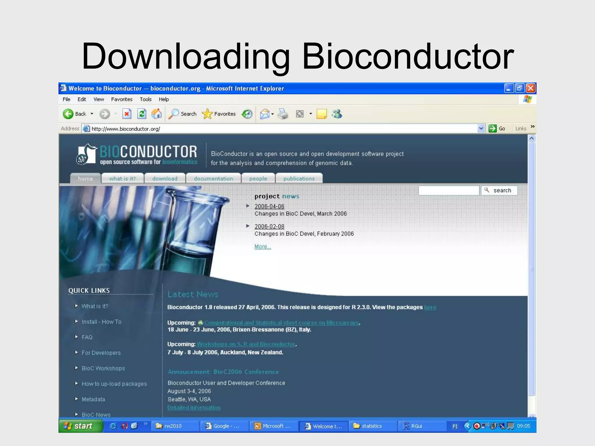 Downloading Bioconductor 