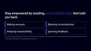 Basics of Accountability. - Taking Responsibility for Actions and ...