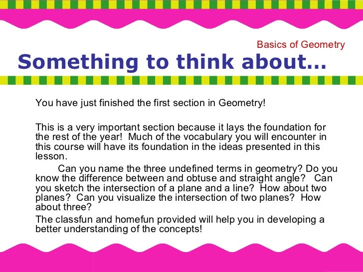 Basics Of Geometry 1