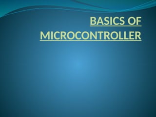Comprehensive Introduction to Microcontrollers: Architecture, Features ...
