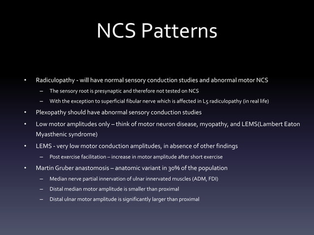 ncs study - basics of nerve conduction study | PPTX | Brain and Nervous ...