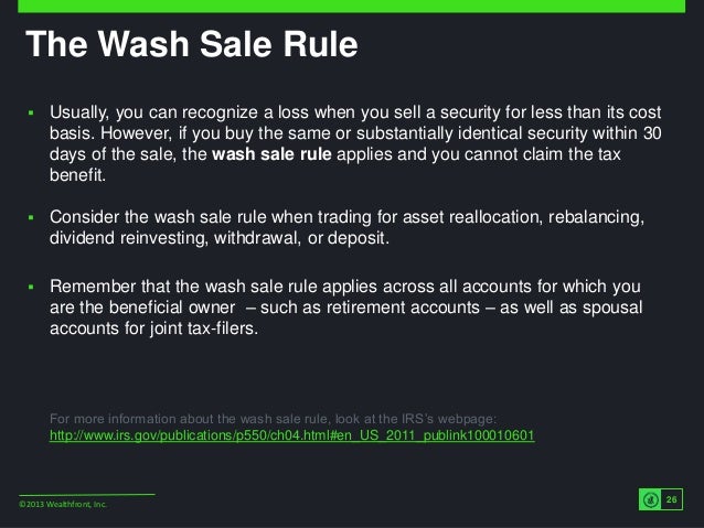 Wash sale rule forex