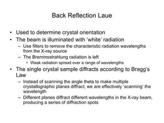 Fundemendals of X Ray Difraction Spectroscopy | PPT