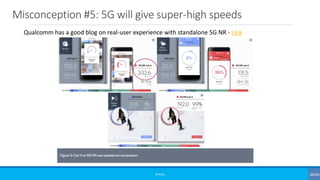 Misconception #5: 5G will give super-high speeds
©3G4G
Qualcomm has a good blog on real-user experience with standalone 5G NR - Link
 