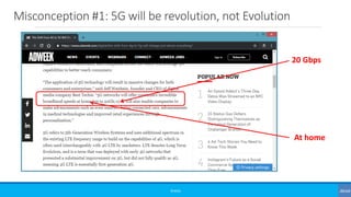 Misconception #1: 5G will be revolution, not Evolution
©3G4G
20 Gbps
At home
 