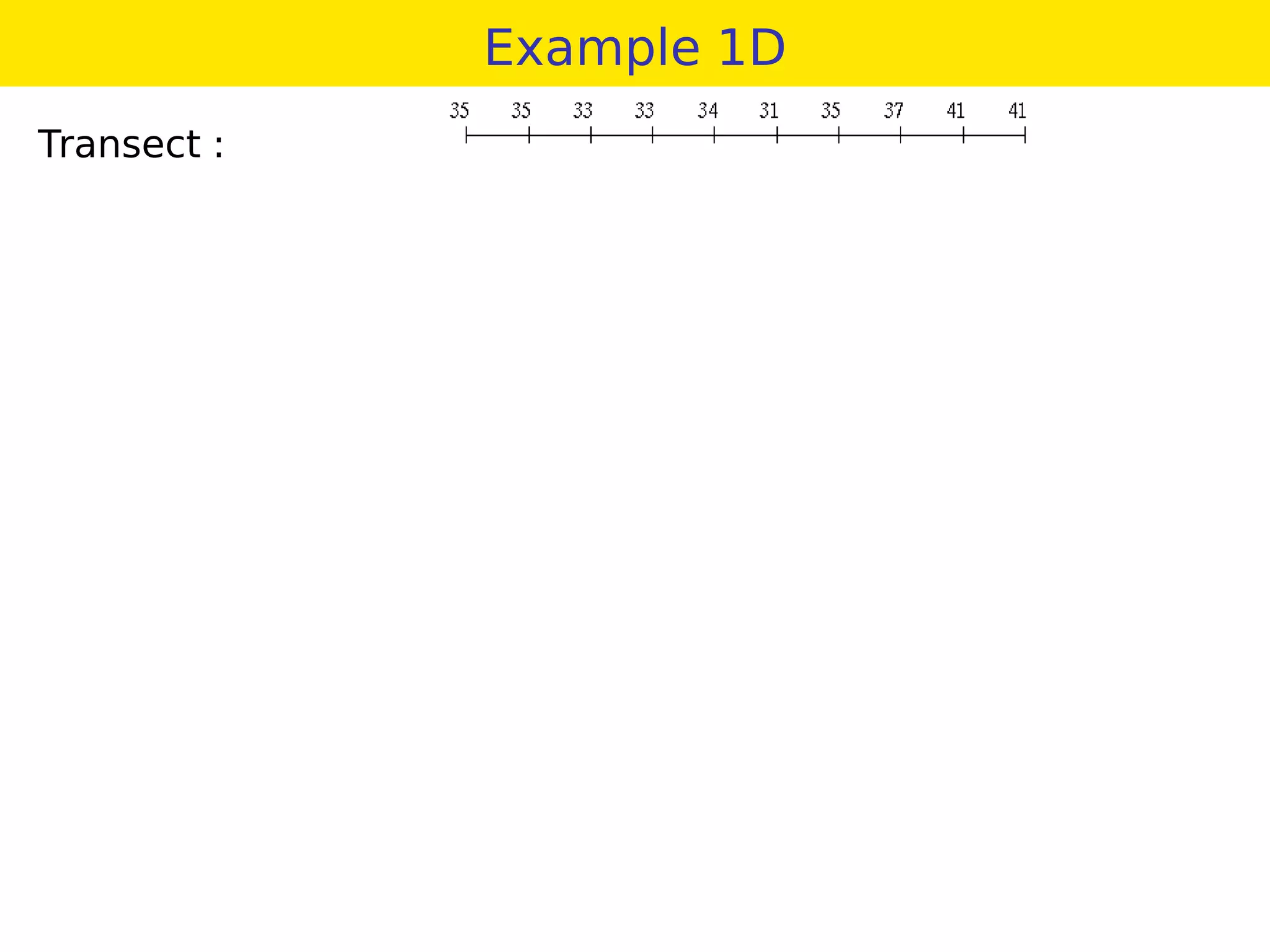 Example 1D
Transect :
 